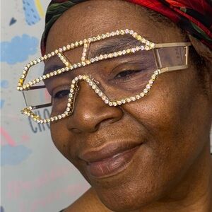 Dazzling Crystal Geometric fashion-glasses